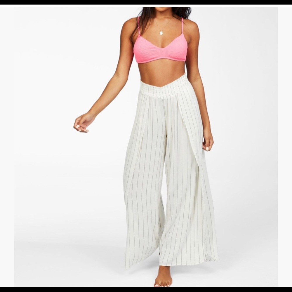 Billabong white wandering soul pants